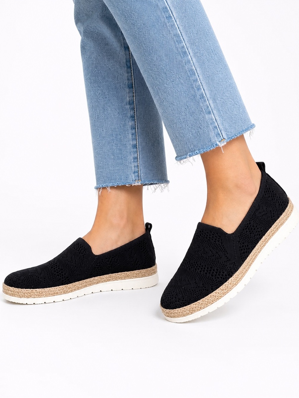 BOBS by Skechers Flexpadrille Women's Slip-On Shoes Black-Size 7.5 - NWT